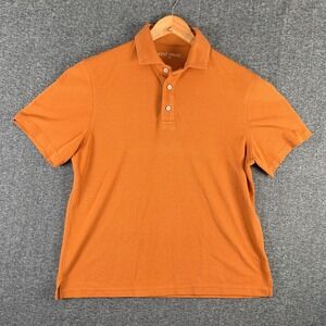 Kent Wang Polo Men 2XL Orange Short Sleeve Pique Preppy Modern